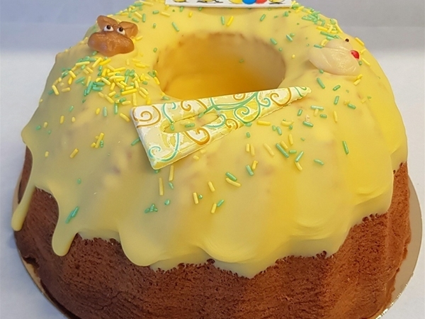 Kleine cake tulband opgemaakt